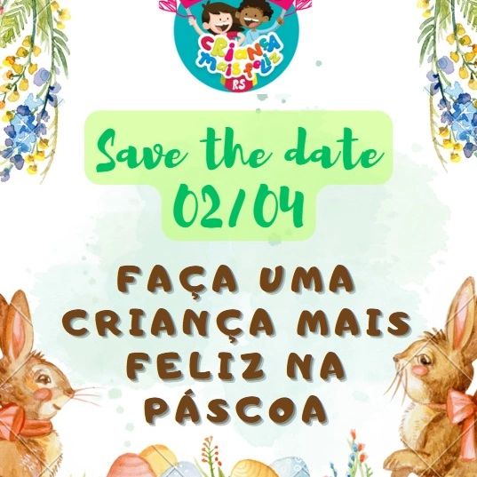Vem aí...
Nós próximos dias vamos divulgar como será, onde e o que estaremos arrecadando!
Fique ligado
#pascoa #criança #solidariedade #criancafeliz #amor #voluntariado #pascoa2023 #chocolate #guloseimas
